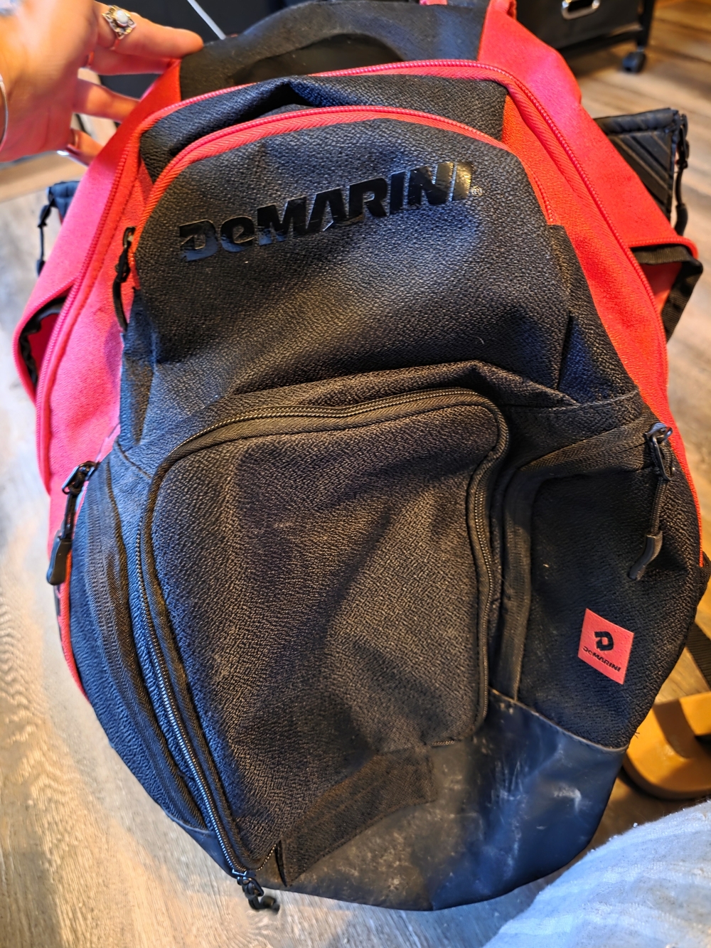 DeMarini Baseball/ Softball Red and Black Backpack